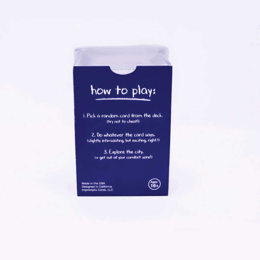 New York Impromptu Cards How to play box